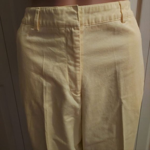 NEW Kim Rogers Yellow Cotton Spandex Capri Size 6P - Picture 2 of 5